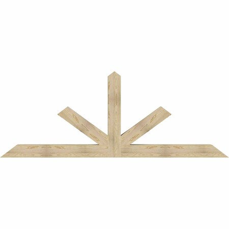 Ekena Millwork Saratoga Rough Sawn Timber Gable Bracket, Douglas Fir, 108"W x 40"H x 6"D x 6"F, 9/12 Pitch GBW108X40X0606SAR00RDF